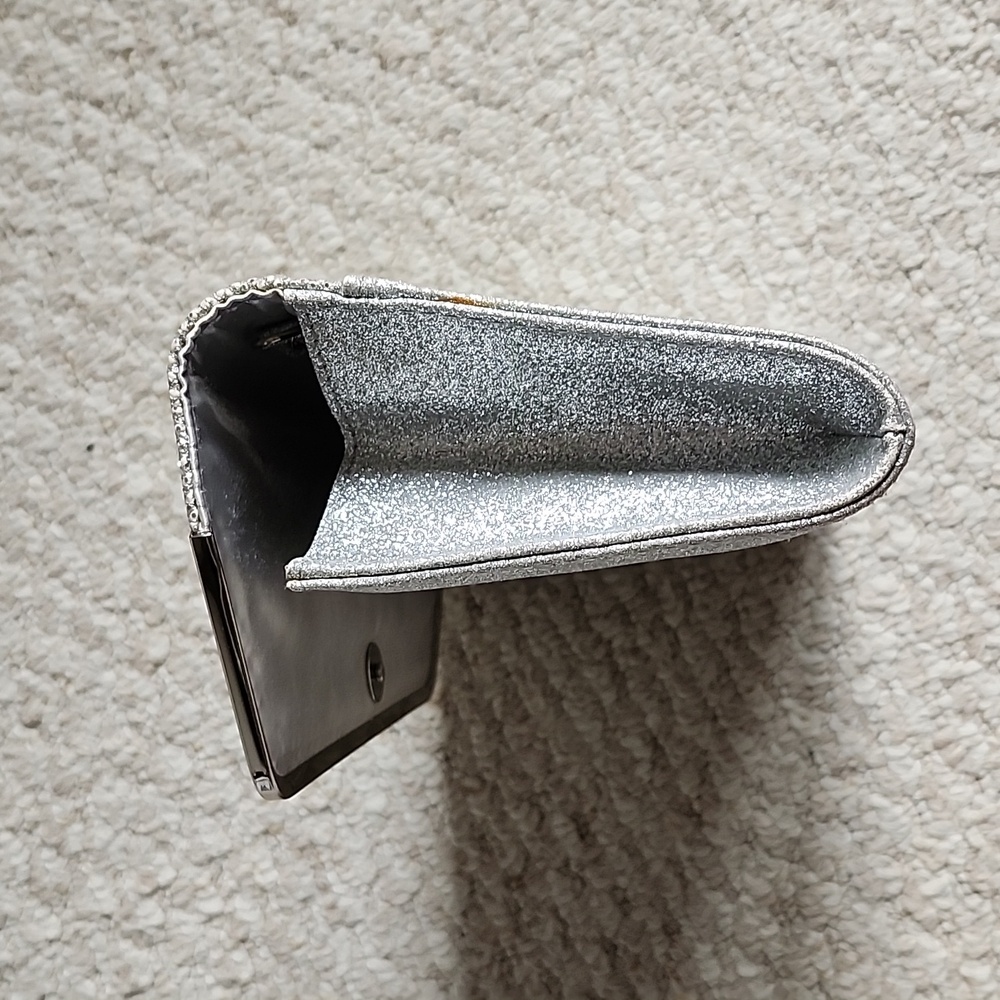 ALDO Silver Glitter Clutch - Picture 9 of 11